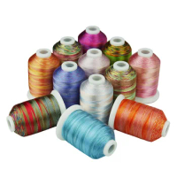 New Arrival SIMTHREAD 120D/2 Variegated Multi-Colors Polyester Embroidery Home Machine Thread