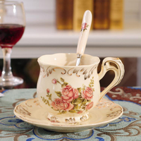 花茶杯套組 歐式陶瓷咖啡杯子套裝英式下午花茶家用小奢華優雅咖啡杯高檔精致