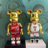 Bearbrick 1000% 70CM ABS Red and White Building Block Bear Trendy Toy Action Figure