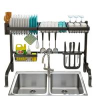 sink dish drying rack space saver sink counter with space aluminum kitchen Utensils storage draining racks dishes