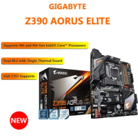 GIGABYTE Z390 AORUS ELITE LGA1151 Intel Z390 Core i9 i7 i5 i3 SATA 6Gb/s DDR4 DIMMs ATX Intel RGB Desktop Computer Motherboard