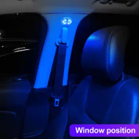 Touch Switch Car Ambient Light Design Car Light Versatile 7 Colors Rgb Car Ambient Light Magnetic Suction Touch Switch Usb
