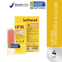BUTTERED LIP OIL 4 ML | Lip Oil untuk Mencerahkan, Melembapkan, Menutrisi Bibir, Bibir Pecah – Pecah
