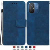 Case for Xiaomi Redmi 12C 6.71" Capa for Etui Redmi 12C 12 C Redmi12C Cases Fashion Magnetic Geometric Textile Wallet Book Cover