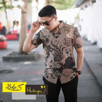Kuskus Baju Kemeja Batik Pria Lengan Pendek Dewasa Atasan Hem Cowok Premium Reguler Fit Kekinian Mod