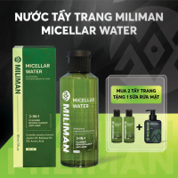 Nước Tẩy Trang MILIMAN 150ML Công Nghệ Micellar Water Chiết Xuất Rau Má, Tràm Trà  Cho Da Dầu, Hỗn H