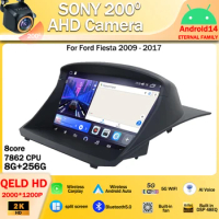 Android 14 For Ford Fiesta 2009 - 2017 Car Radio Multimedia Video Player Navigation GPS wireless Carplay WIFI 4G NO 2din dsp bt