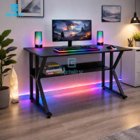 Bàn gaming, bàn máy tính Nội Thất 5C-Model 1 Ethan gaming, chân sắt chữ K hộp 20x40mm thiết kế cá tí