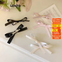 Kẹp Tóc Nơ, Lovito, Dễ Thương, Dành Cho Nữ, L60ad080, Có Màu Trắng, Hồng Và Đen