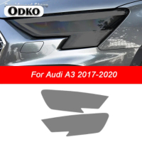 Kailey ฟิล์มป้องกันไฟหน้ารถยนต์สีดำรมควัน TPU สำหรับ Audi A3 8V A4 B8 B9 A5 A6 C8 A7 A8 D4 TT E-tron