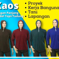 PROMO 100RB 5PCS KAOS PANJANG TUDUNG TOPI HODIE TANI MANCING PROYEK HARIAN BANGUNAN NELAYAN Seragam 