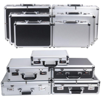 鋁合金工具箱儀器設備收納盒小型文件保險密碼箱子手提箱大號定做 樂樂百貨