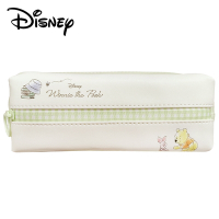 日本正版 小熊維尼 皮質 三層筆袋 鉛筆盒 筆袋 小豬 皮傑 維尼 Winnie 迪士尼 Disney - 011747