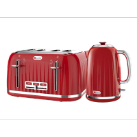4 Slice Bread Toaster and 1.7L Electric Kettle Retro Design European Design Wide Slot Toaster Breakf