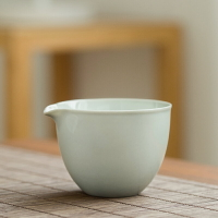 青灰系列茶海公道杯 日式人文陶瓷 簡約家用潮汕功夫茶具配件1入