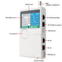 LAN TESTER RJ45, RJ11, USB, BNC 4 in 1