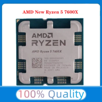 AMD New Ryzen 5 7600X R5 7600X 4.7 GHz 6-Core 12-Thread CPU Zen 4 Processor 5NM Radeon RDNA 2 L3=32M 100-000000593 Socket AM5