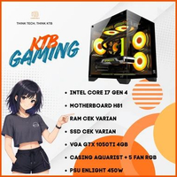 PC Komputer Rakitan Gaming Editing Core i7 Gen 4 VGA GPU GTX 1050Ti 4GB (RAM SSD Cek Varian) 8GB / 2