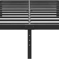 14 Inch Metal Full Size Bed Frame No Box Spring Needed - Easy Assembly Heavy Duty Noise Free Narrow 