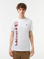 เสื้อยืดสำหรับผู้ชาย รุ่น Lacoste x Daniil Medvedev สีขาว