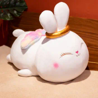 Super Cute Angel Wings Rabbit Plush Toy White Bunny Doll Soft Stuffed Animal Pillow Birthday Gift Cute Model Room Decor Present