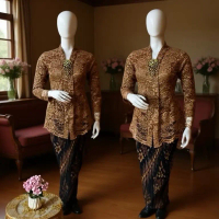 Shinta Kebaya - Kebaya Tunik Modern Kartini Pendek Set Pakaian Wanita Elegan & Trendy