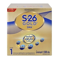 เอส-26 โกลด์ เอสเอ็มเอ สูตร 1 นมผงดัดแปลงสำหรับเด็กทารก 1500 ก.