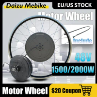 Electric Bike Conversion Kit 48V2000W Electric Bike Rear Hub Motor Brushless Motor 26'' 700C E Bike Motor Wheel Send Motor Cable
