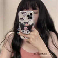 Kawaii Kuromi Cartoon Phone Case for Iphone13 13Pro 13Promax 12 12Pro Max 11 Pro X Xs Max Xr Cover Sanrioed Cute Cover Shells