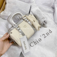 Túi Trống ChiO viền bạċ phối kem mẫu mới 18cm siêu xᶖnh hàng loại 1 (Ko Hộp) By.Halinh