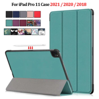 For iPad Pro 11 2021 Case Fold Leather Stand Tablet Shell For Funda iPad Pro 11 Case 2021 2020 Cover For iPad Pro 2021 Case 11"