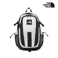 【The North Face 官方旗艦】北面男女款黑白拼接DWR防潑水休閒後背包｜3KYJLA9 筆電包/登山包