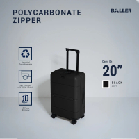 BALLER Koper Zipper Polycarbonate Carry On 20 inch - Koper Kabin Kecil Travelling TSA Lock