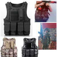 Children Combat Camouflage Vest Kids Airsoft Vests Outdoor Paintball Tactical Waistcoat CS Gear Boys Girl Sniper Army Uniform