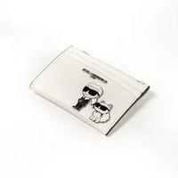 Dompet KARL LAGERFELD IKONIK CHOUPETTE SIDE WHITE CARD HOLDER KEYCHAIN 100% ORIGINAL