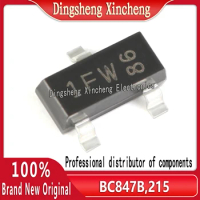 50 pcs/lot Original genuine BC847B, 215 1FW SOT-23 45V/100mA SMT transistor