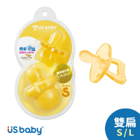 US baby 優生 矽晶 安撫奶嘴升級版(雙扁S-橘)