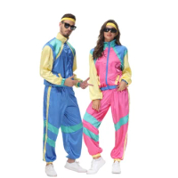 Halloween Masquerade Retro 60s 70s Disco Hippie Couples Cosplay Vintage Dress Aerobics Ski Sports Costume