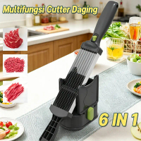 6 IN 1 Alat Pemotong Daging Slice Stainless Tipis Pengiris Sayur Kentang Manual Multifungsi Table Me
