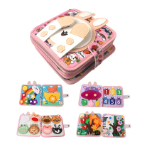 Quiet sensory book toy for children, 3D sensory book for developing learning skills, animals, number