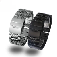 Solid Steel Watchband Metal for Citizen Tissot IWC Omega Seiko Watch Strap Steel Belt Men18 20 22 24mm Wristband