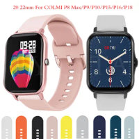20 22mm Wristband Strap For COLMI P8 Plus GT/Mix/Max/Pro/P9/P10/P12/V23 Pro/V11 Smart Watch for COLMI P15/P16/P18 Silicone Belt