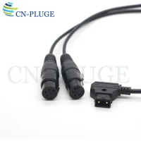 D-Tap to Dual XLR 4-pin Female, Suitable for SONY/Tvlogic/Panasonic Monitor and Blackmagic URSA Mini Pro 4.6K Camera Power Cable