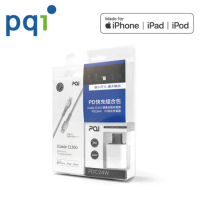 PQI PD 快充組合包 24W PD快充充電頭+Apple MFi 認證 Lightning 充電線 (CL100+PDC24W)