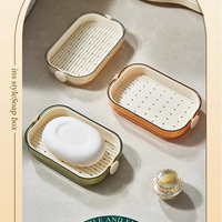 輕奢肥皂盒大號雙層瀝水盒家用香皂盒衛生間臺面肥皂架浴室置物架【步行者戶外生活館】