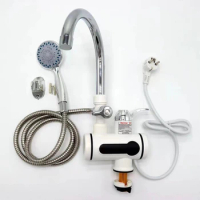 220V Electric Instant Water Heater Shower Cold Heating Faucet For Kitchen Bathroom EU Plus