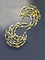 [Pre-Order] ปลามงคล แขวนผนัง รุ่น KT1616 สี Gold Sliver
