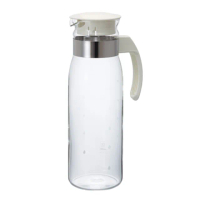 【台隆手創館】HARIO日本製耐熱玻璃冷水壺1400ml/RPLN-14-OW(白色/灰色)