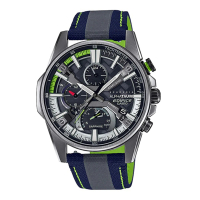 【CASIO 卡西歐】EDIFICE 藍芽智慧錶 F1聯名款/45mm/雙錶帶組合(EQB-1200AT-1A)