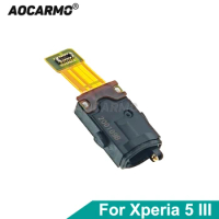 Aocarmo For Sony Xperia 5 III / X5iii 5G Mark3 XQ-BQ72 Earphone Jack Headphone Hole Plug Connector Audio Flex Cable Repair Part
